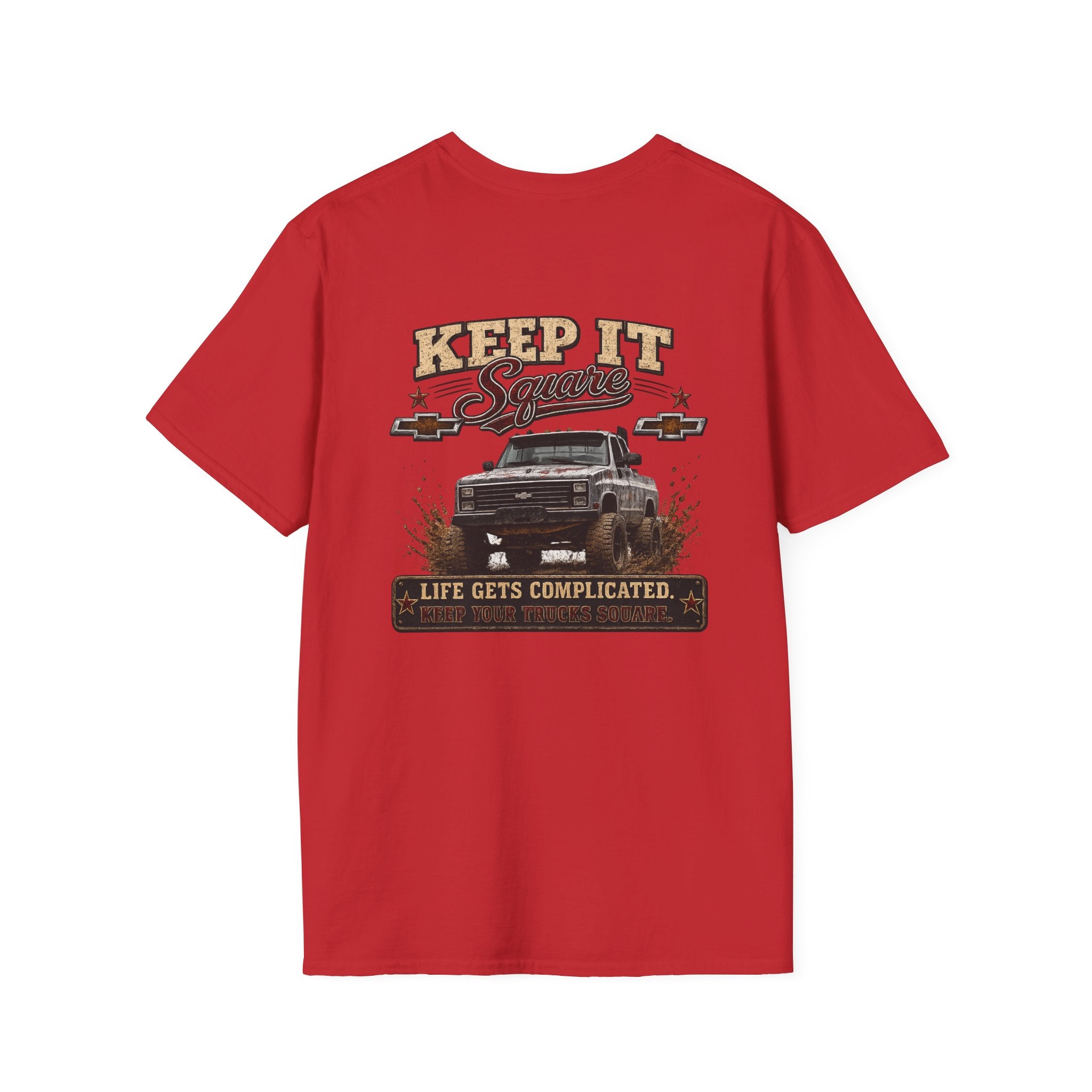 Keep It Square - Chevrolet K30 Vintage Truck Patch T-Shirt — Classic Chevy Pickup Design