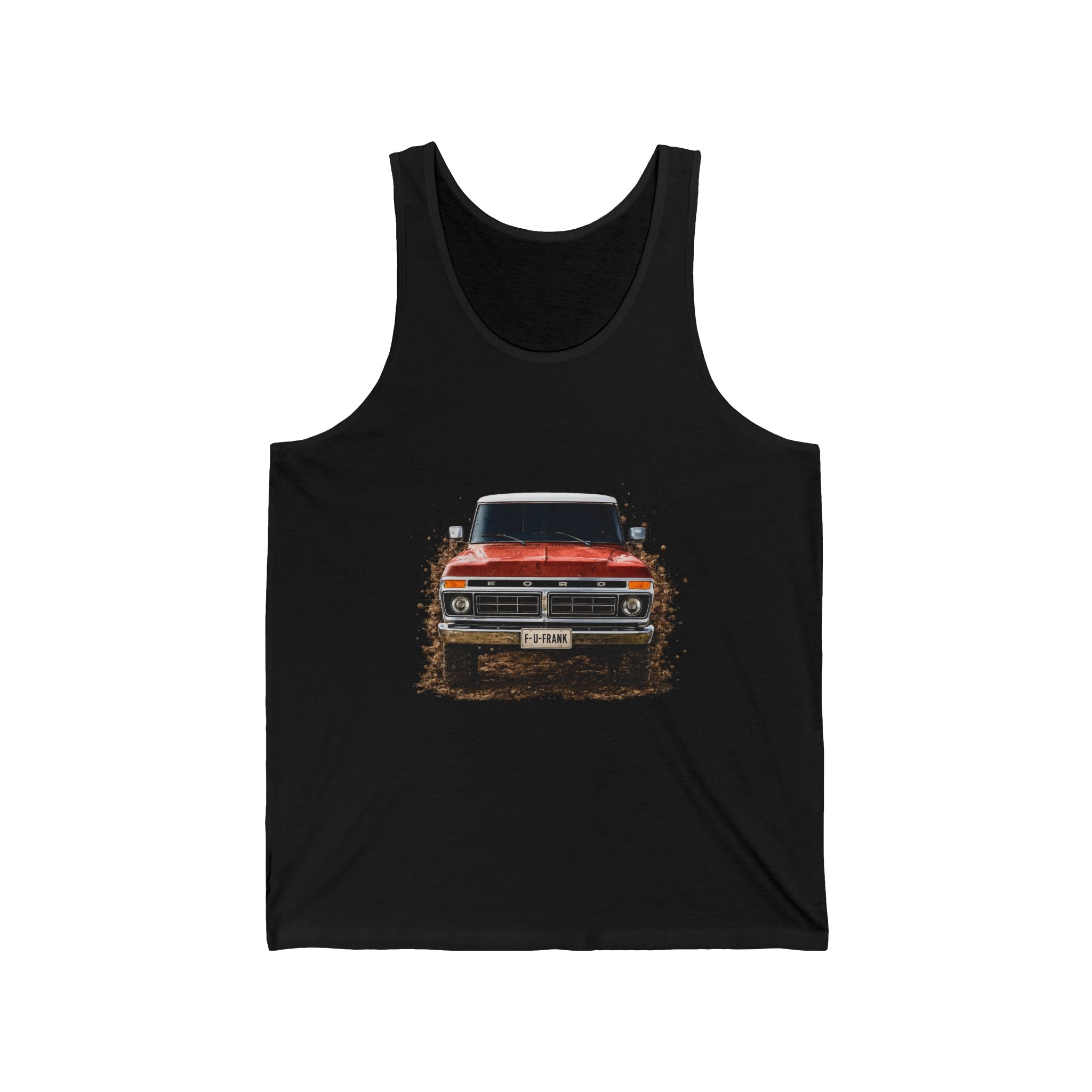 Classic Muscle Car Tank Top — Red Vintage Car Front Print
