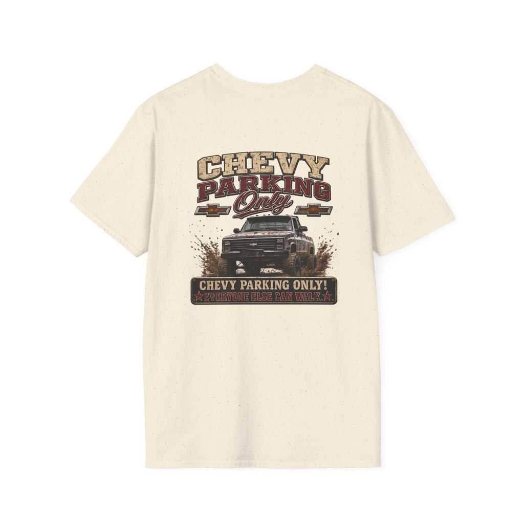 Chevy Parking Only Everyone Else Can Walk - K30 Legacy Edition Badge T-Shirt — 'K30 Legacy Edition 001' Chest Logo