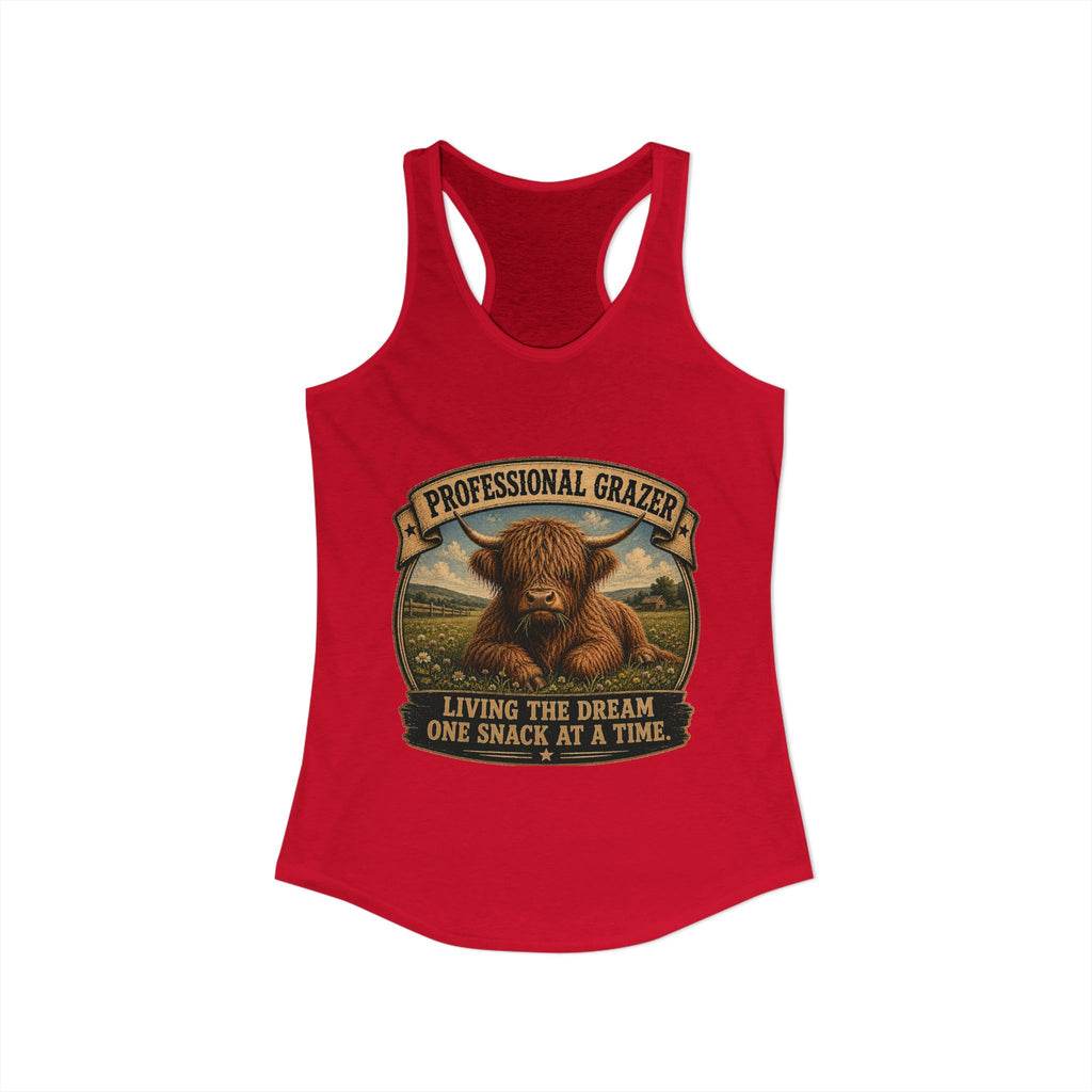 Professional Gazer Highland Cow Women's Ideal Racerback Tank