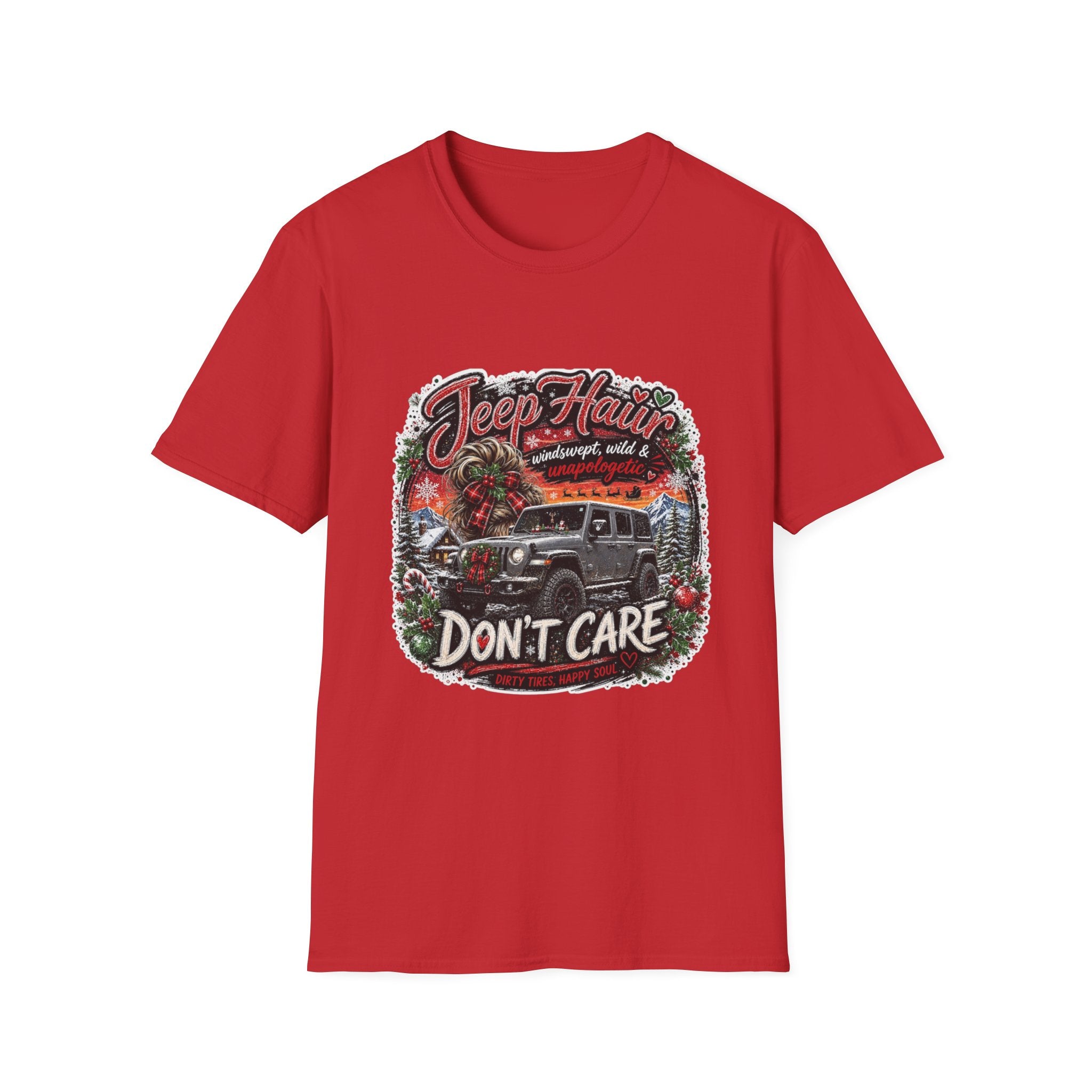 Jeep Hair Don’t Care T‑Shirt — Vintage Off‑Road Adventure Graphic Tee