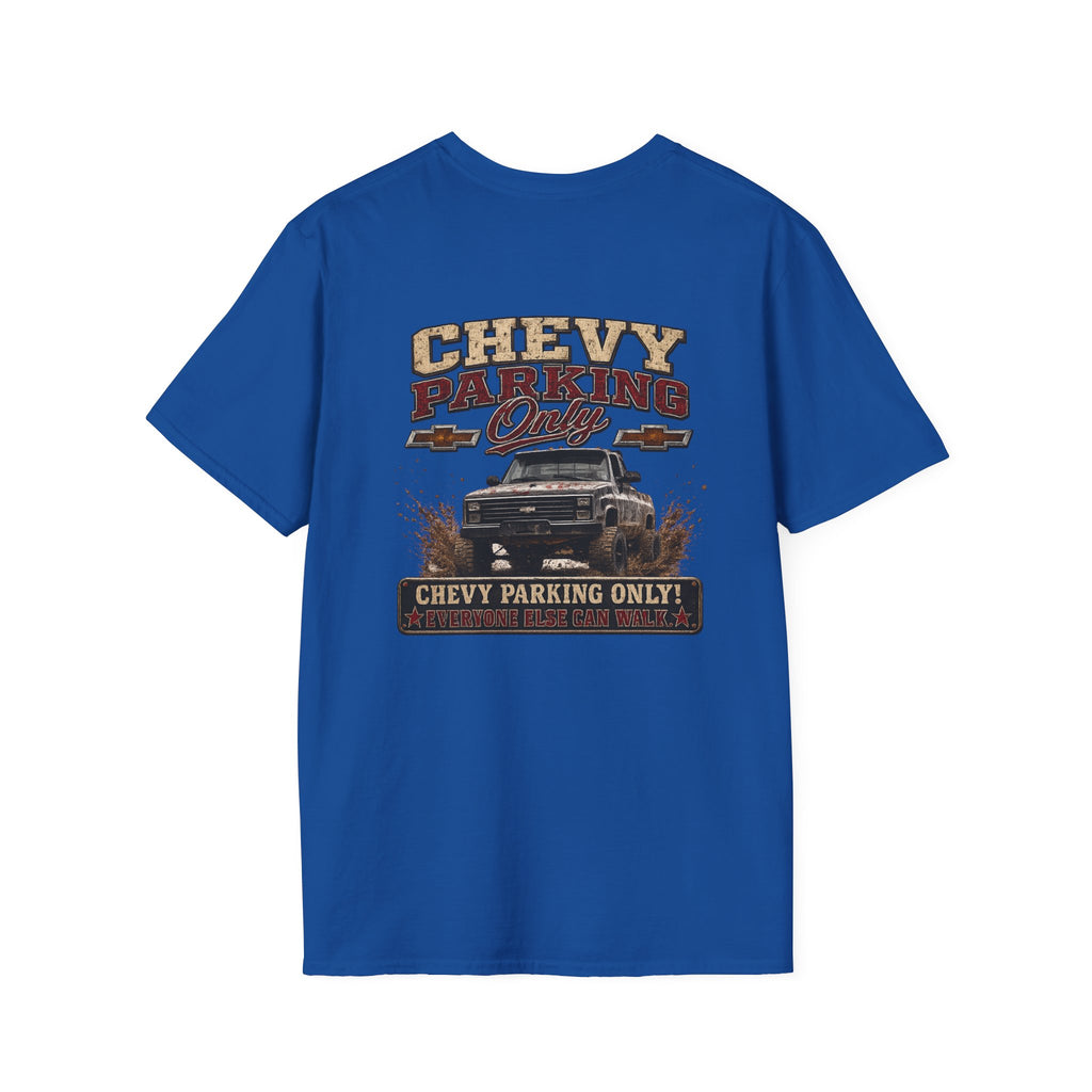 Chevy Parking Only Everyone Else Can Walk - K30 Legacy Edition Badge T-Shirt — 'K30 Legacy Edition 001' Chest Logo