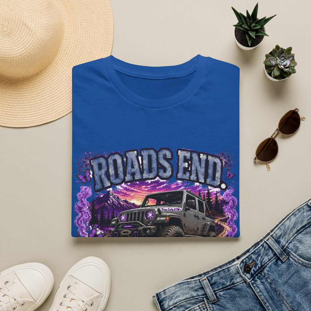 Roads End Jeep (Purple) Unisex Softstyle T-Shirt