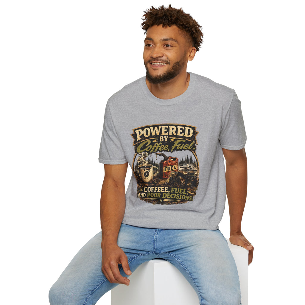 Powered by Coffee Fuel T-Shirt — Funny Coffee Lover Tee
