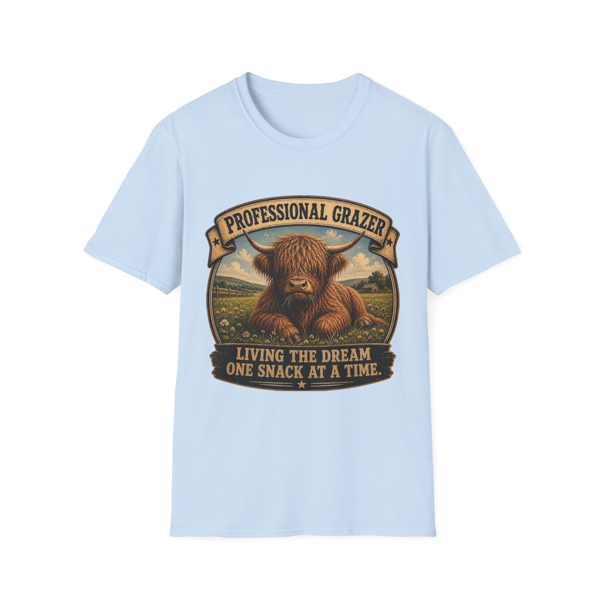 Professional Grazer Highland Cow Unisex Softstyle T-Shirt