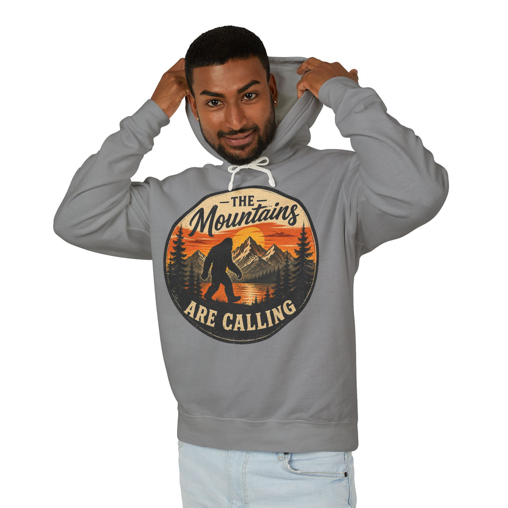 The Mountains Are Calling Hoodie — Outdoor Adventure Graphic Hooded Sweatshirt