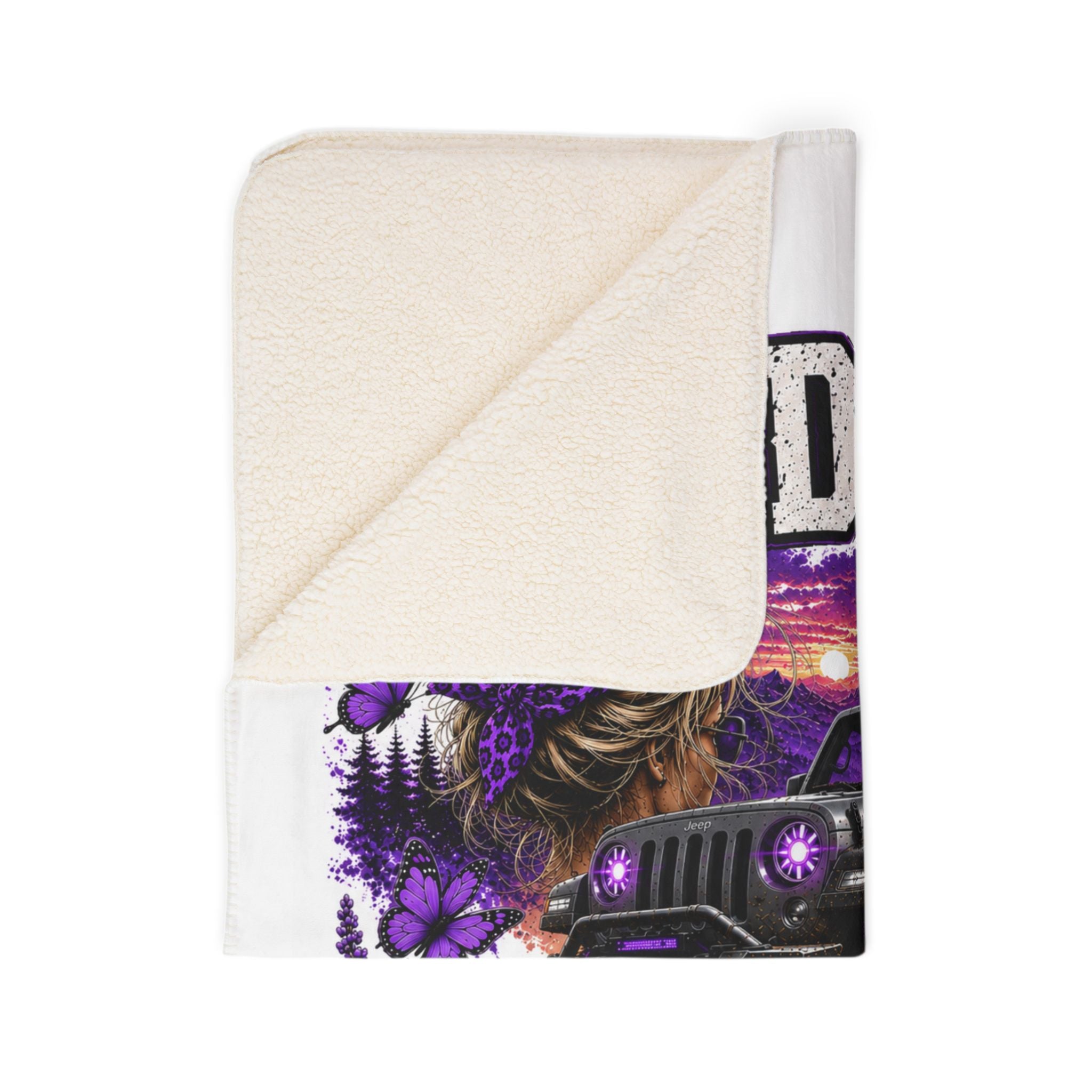 "Roads End" Off‑Road Jeep Adventure Blanket (My Story Doesn't Was Never the Plan) — Sherpa Blanket