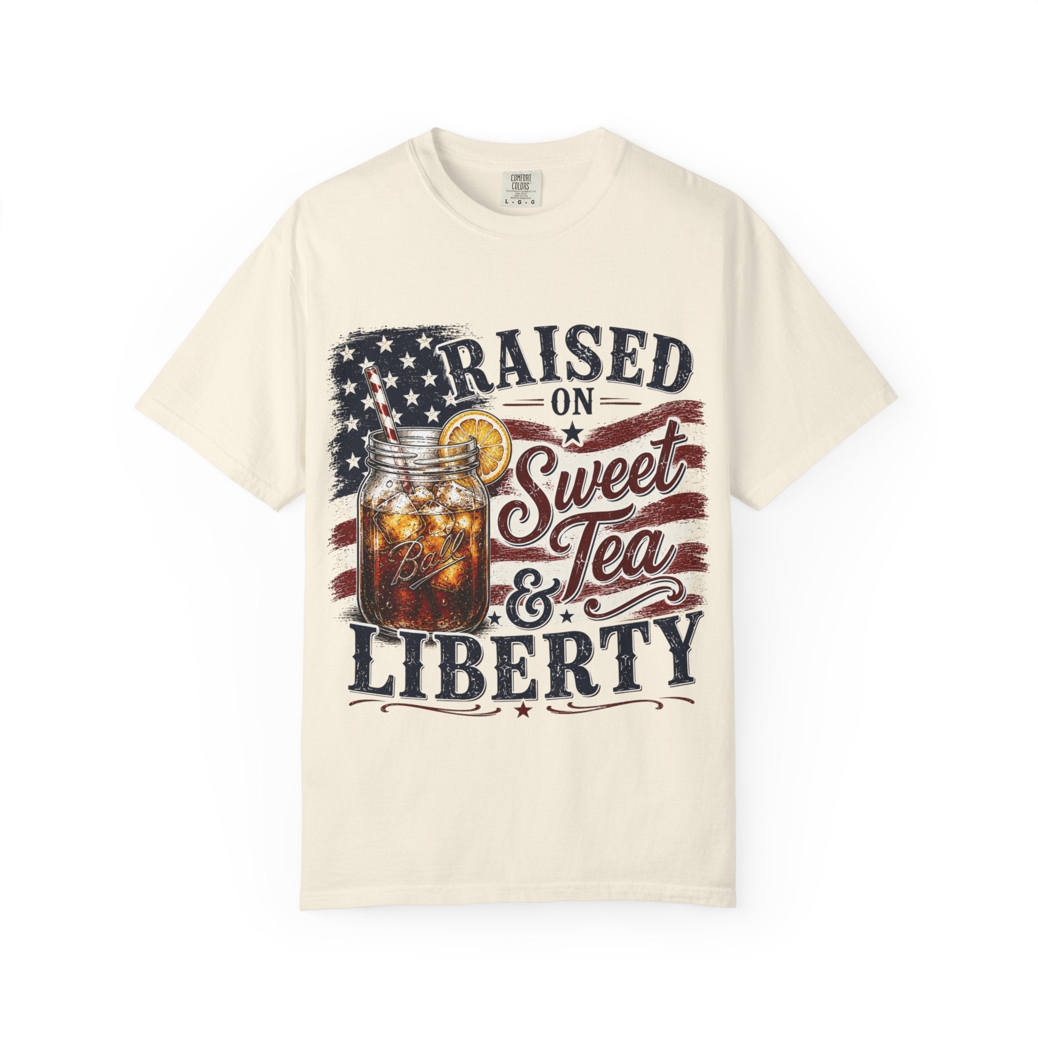 Raised on Sweet Tea & Liberty 4th of July T-Shirt