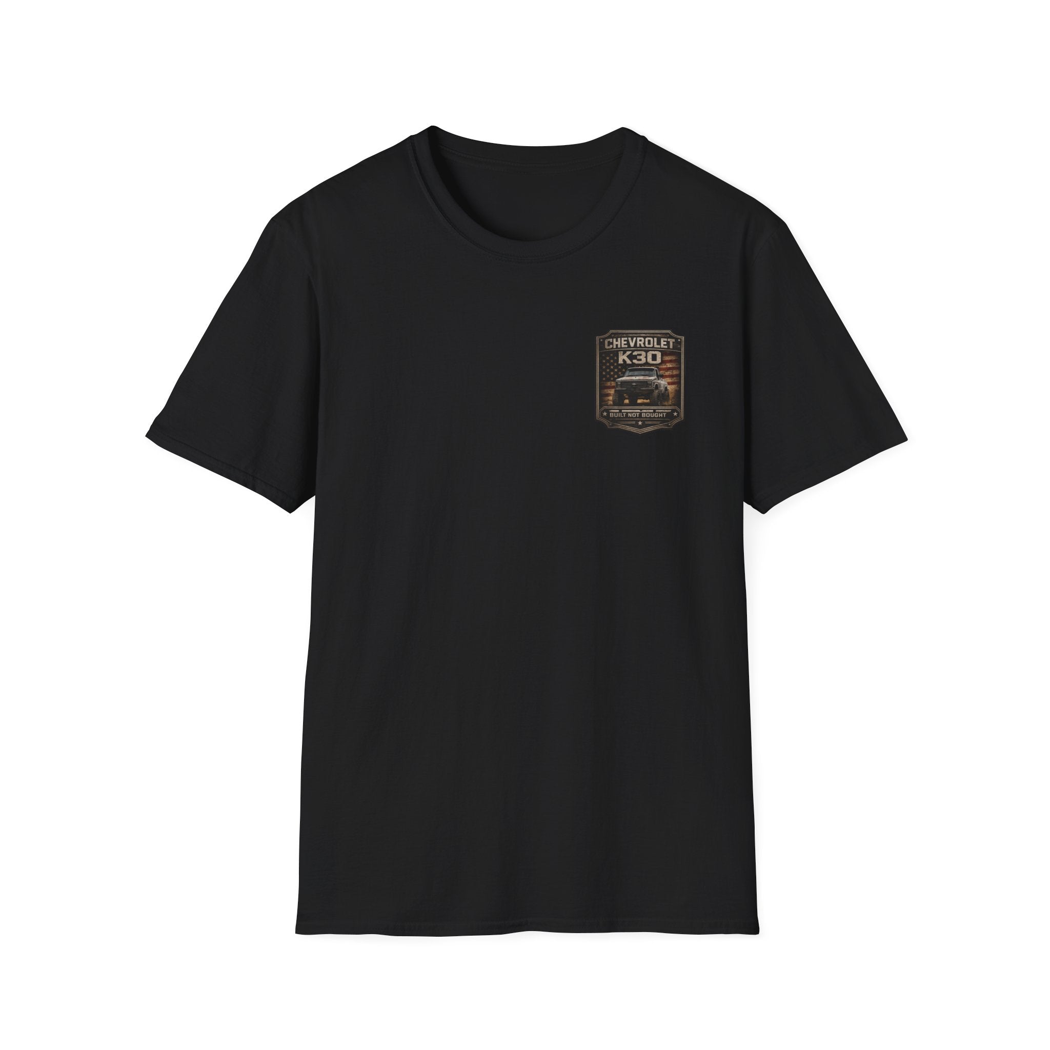 Rust Builds Character - Chevrolet K30 Vintage Truck Pocket T‑Shirt