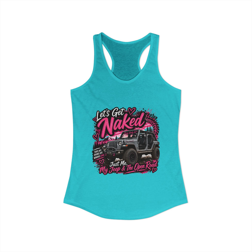 Let's Get Naked Jeep Women's Ideal Racerback Tank