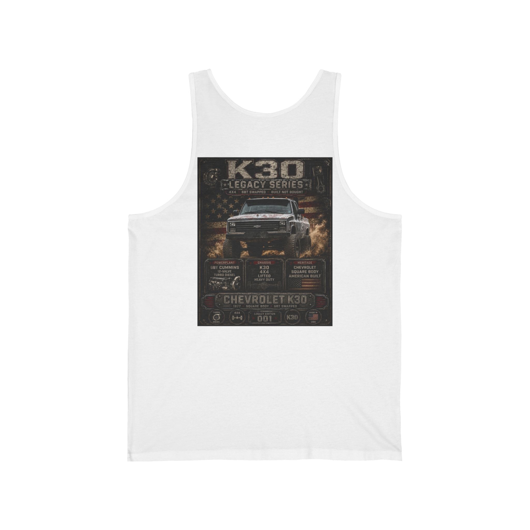 K30 Legacy Series Chevrolet K30 Truck Tank Top — Vintage Off-Road Graphic