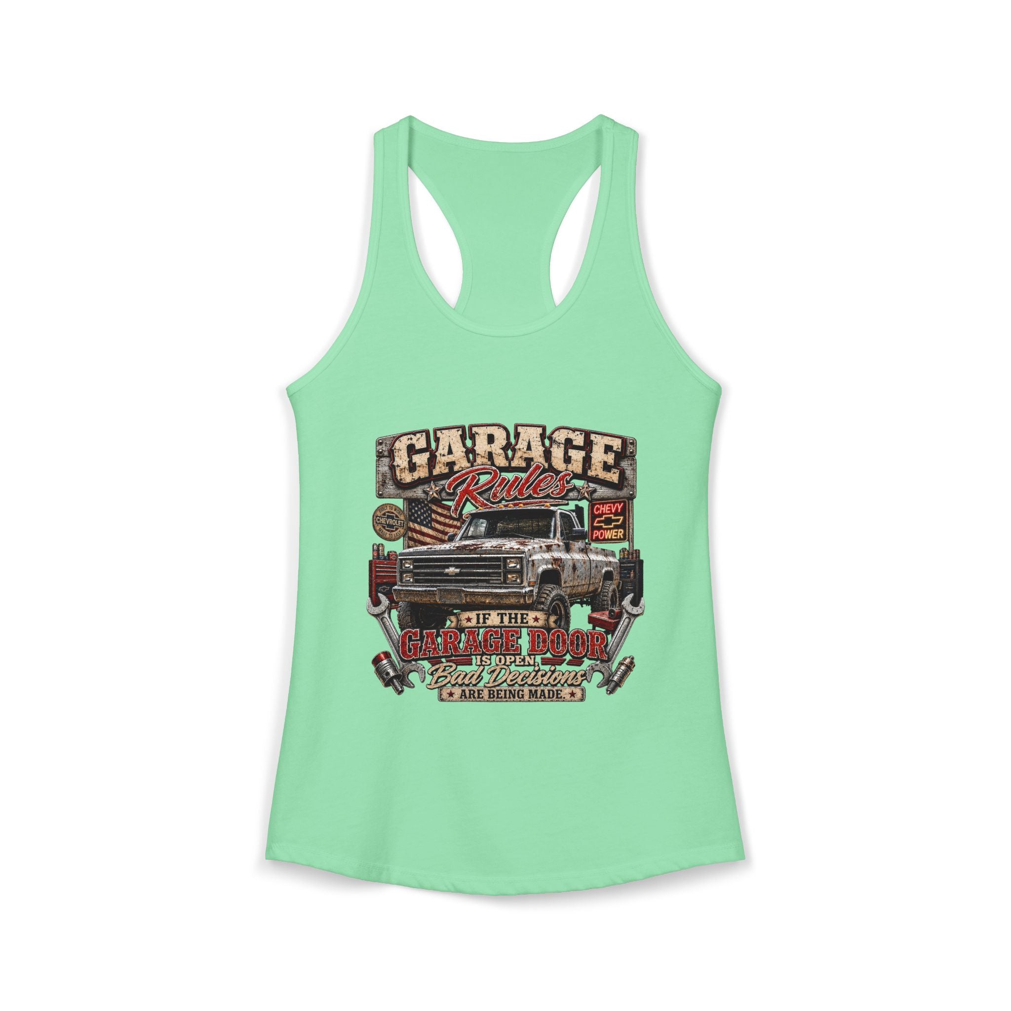 Garage Rules Ideal Racerback Tank