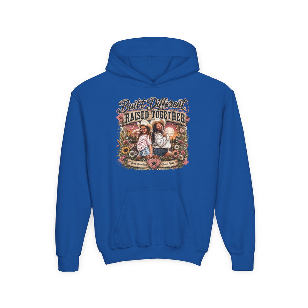 Built Different Raised Together Youth Heavy Blend Hooded Sweatshirt