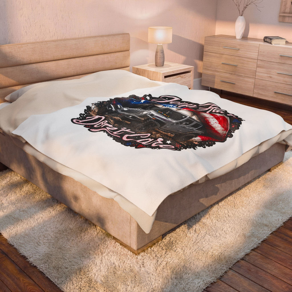 Jeep Hair Don't Care Velveteen Plush Blanket