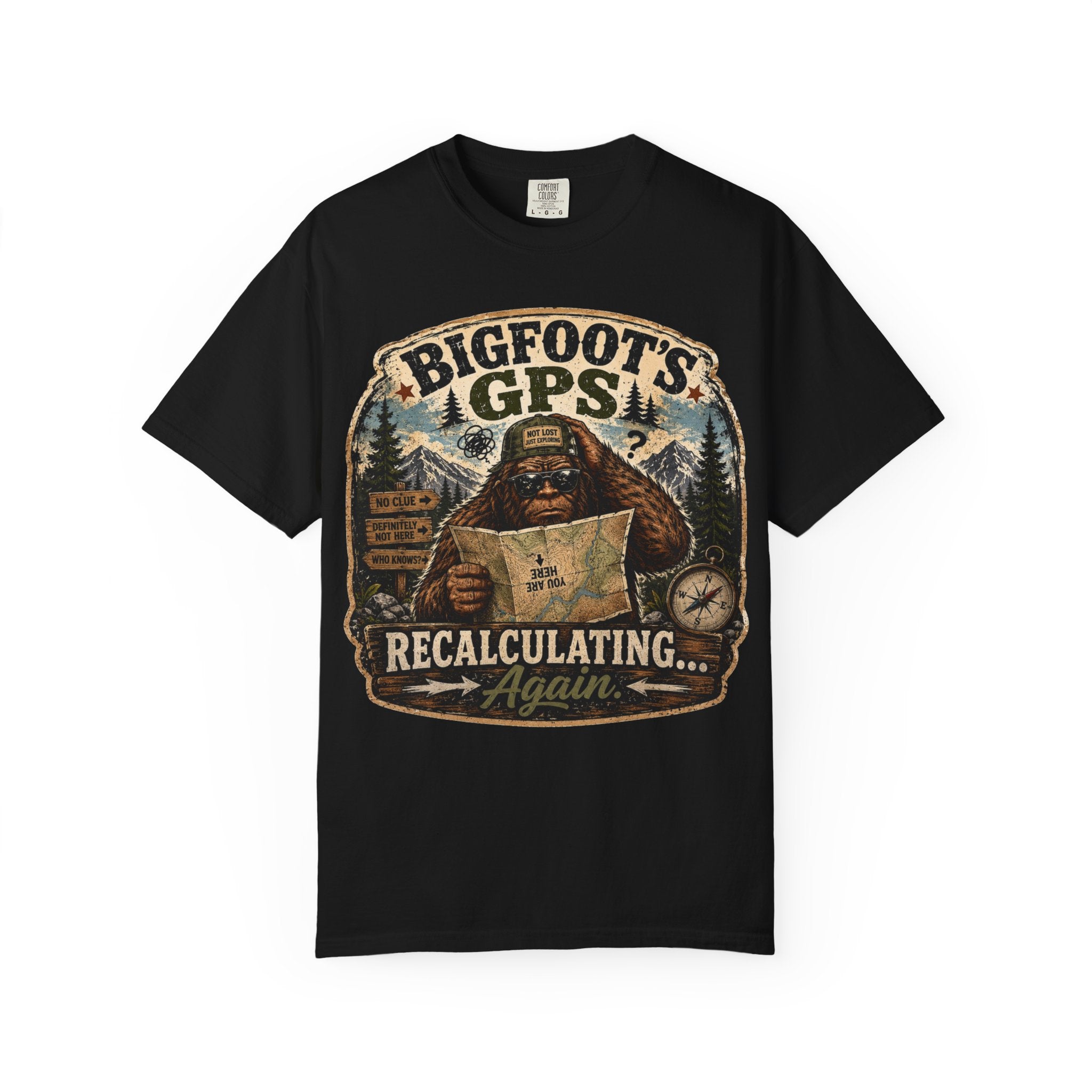 Bigfoot’s GPS Recalculating T-shirt