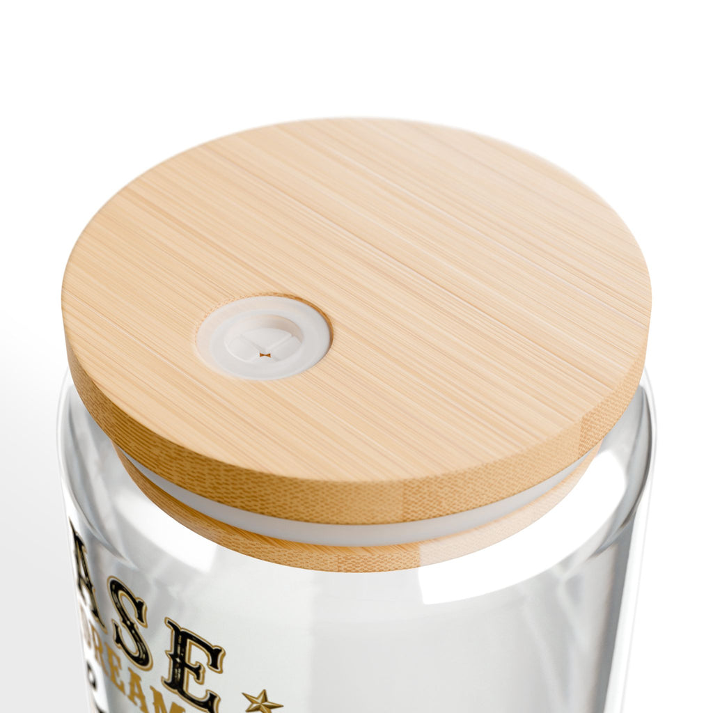 Chase the Dream Horse Gold Glass Straw Cup, 16oz