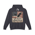 God Bless America Hoodie — Vintage Flag Eagle Patriotic Sweatshirt