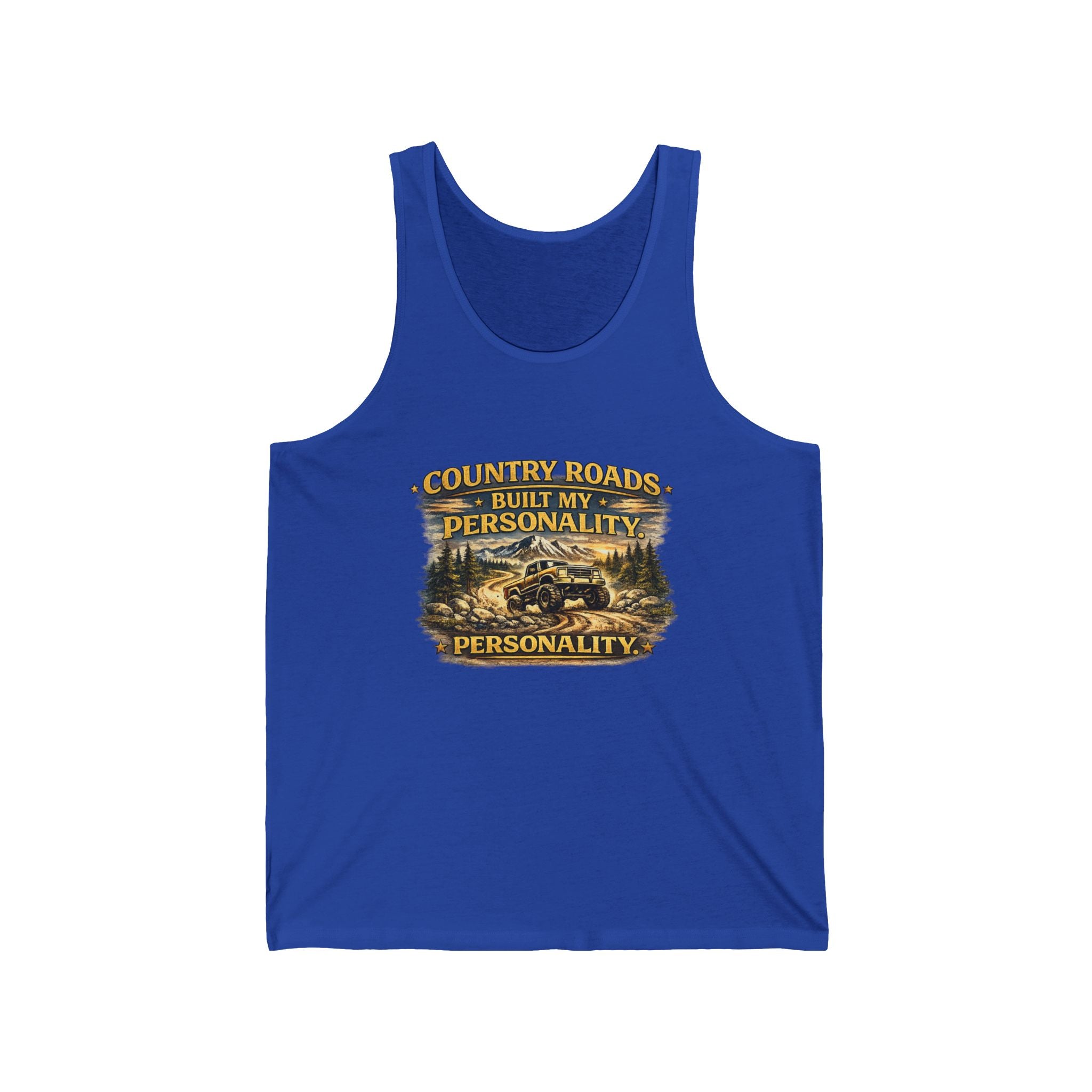 Country Roads Built My Personality Graphic Tank — Tank Top