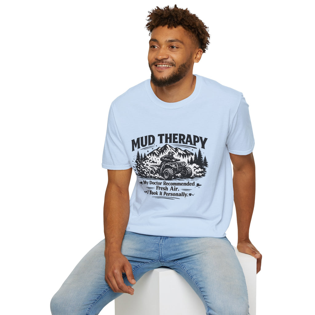 Mud Therapy T-Shirt — Off‑Road ATV Dirt Riding Graphic Tee