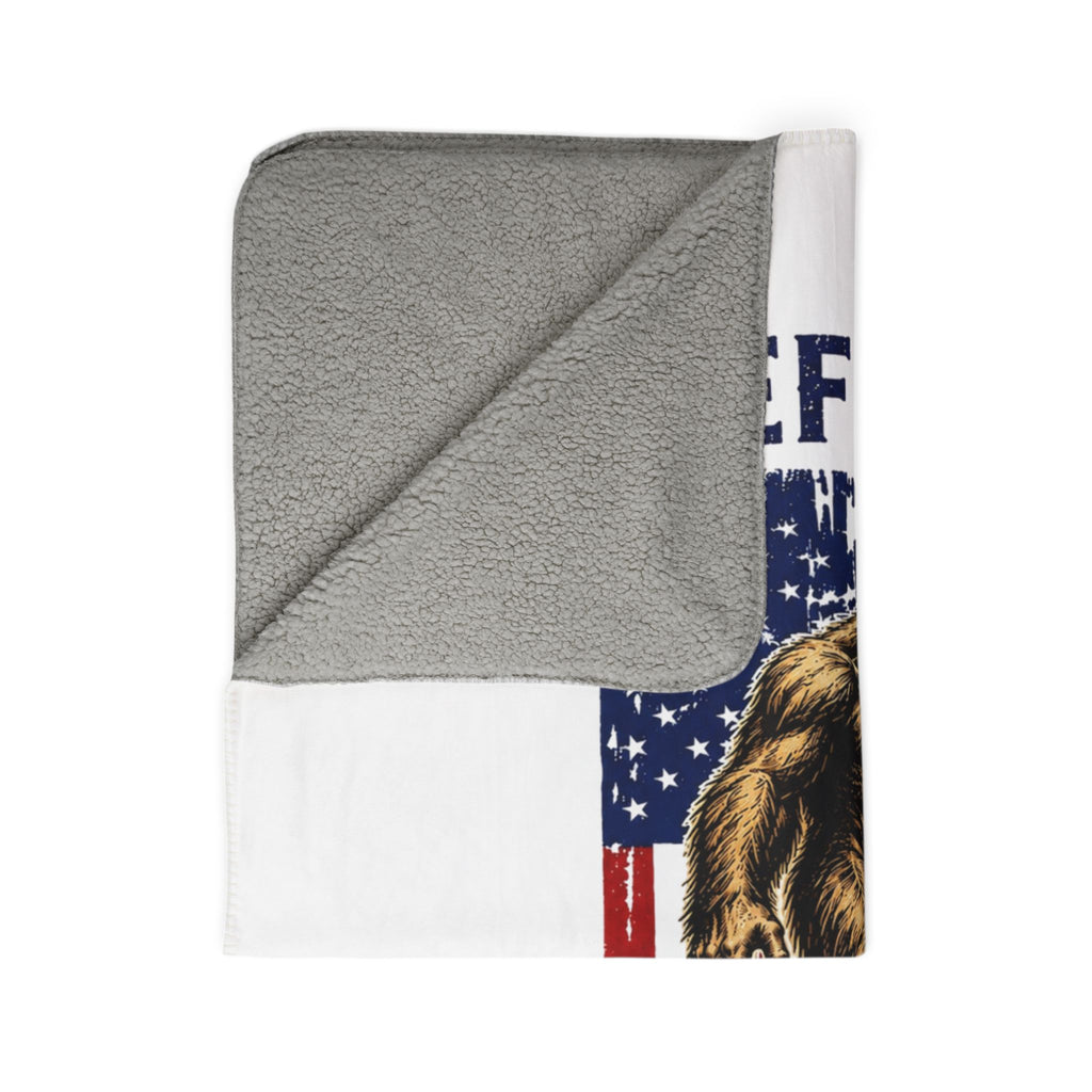 Undeafted Hide and Seek Champion 4th of July Fleece Sherpa Blanket