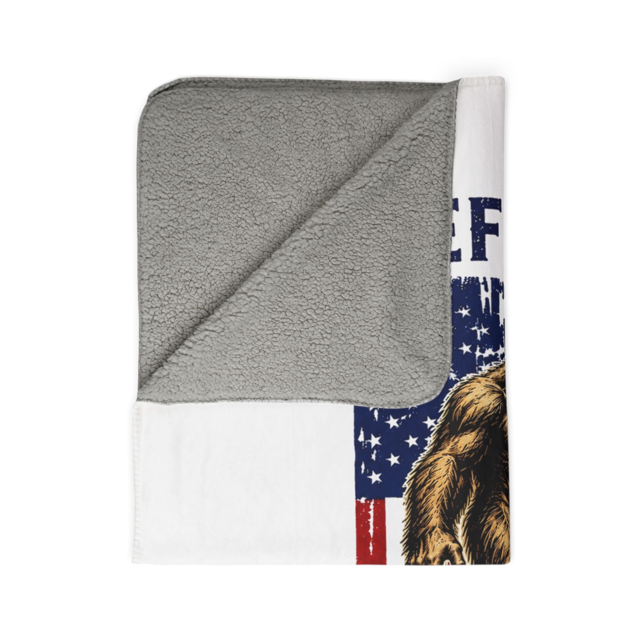 Undeafted Hide and Seek Champion 4th of July Fleece Sherpa Blanket