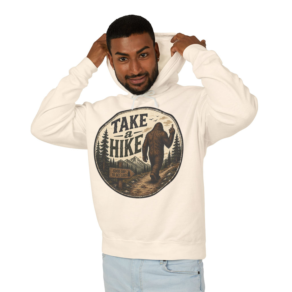 Take a Hike Hoodie — Vintage Bigfoot Nature Graphic Hooded Sweatshirt