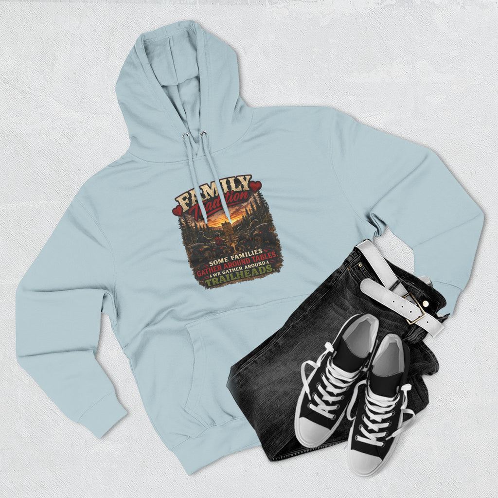 Family Campfire Hoodie — 'Family: Home, Campfire, Tradition' Vintage Outdoor Pullover