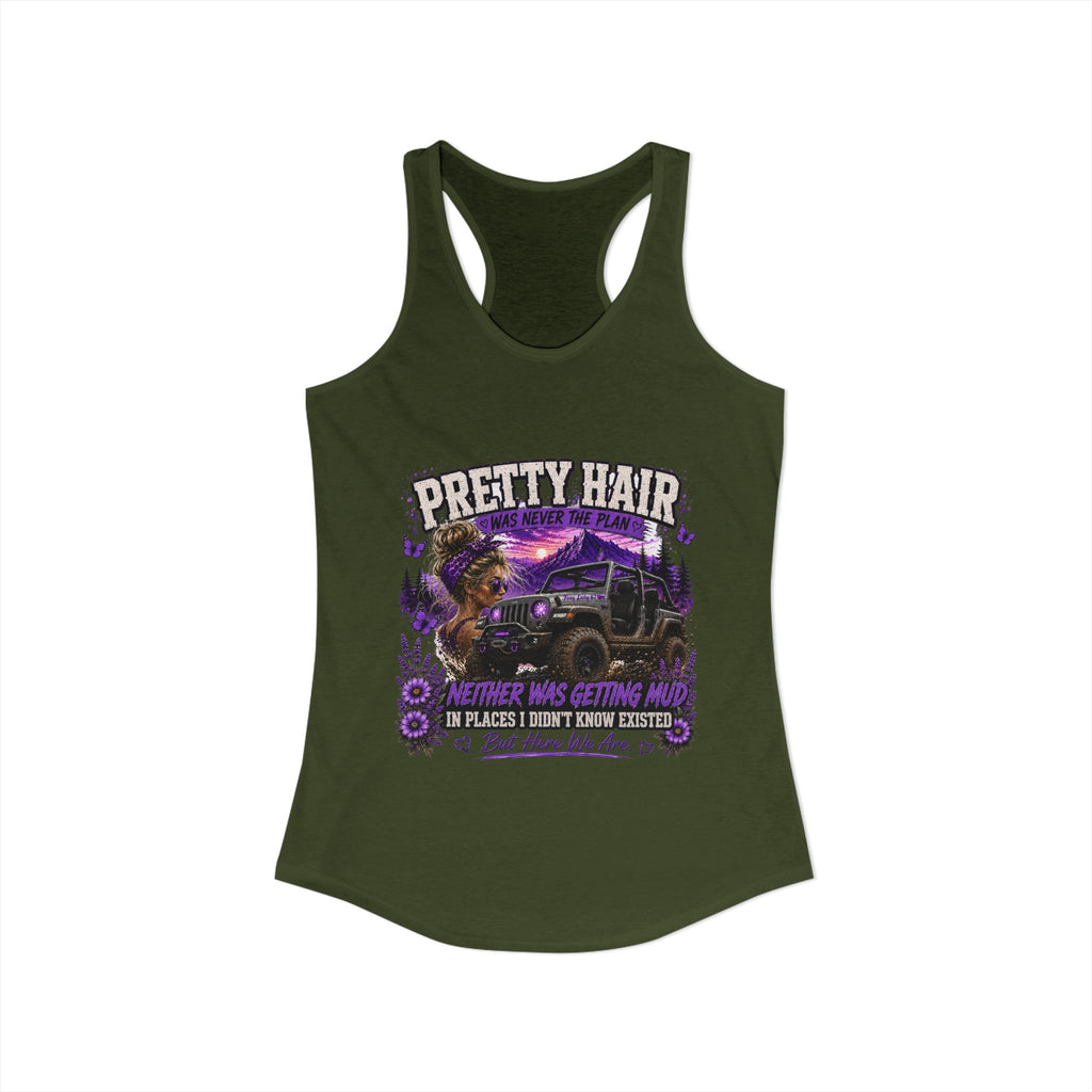 Pretty Hair Jeep Women's Ideal Racerback Tank