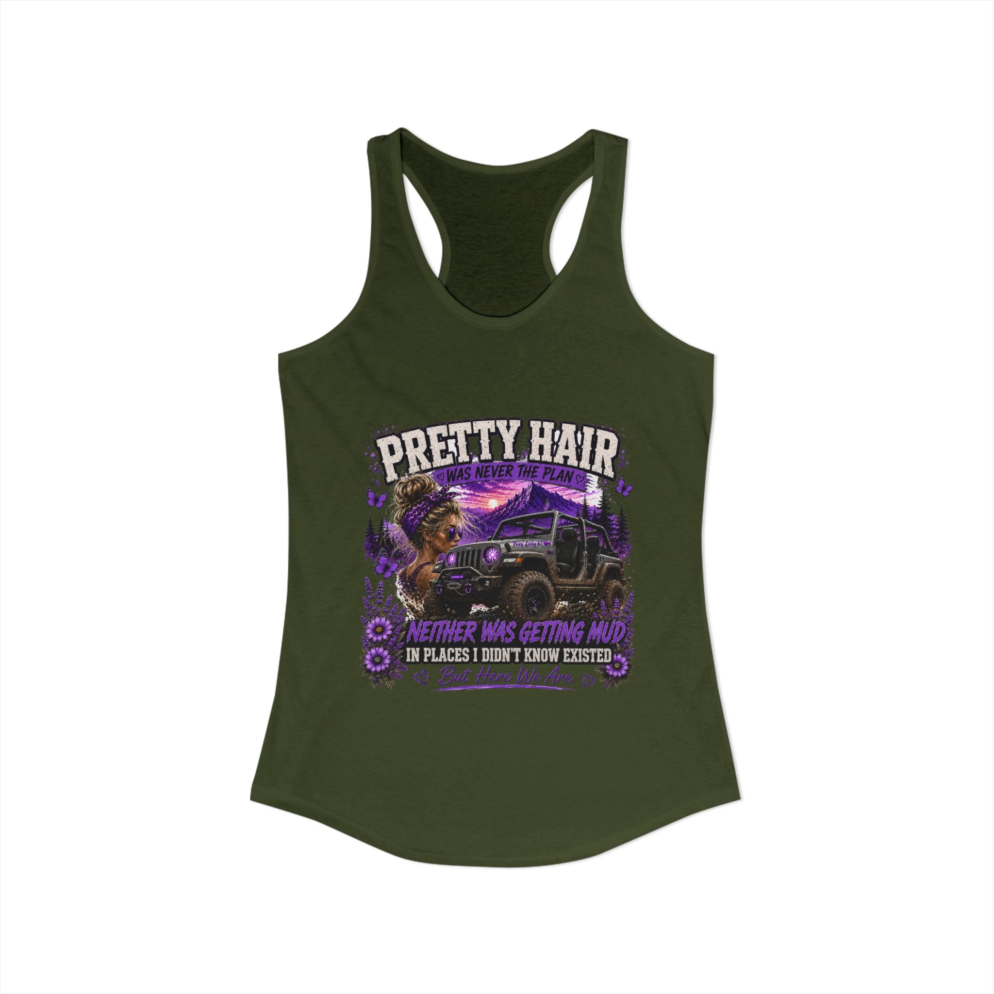 Pretty Hair Jeep Women's Ideal Racerback Tank