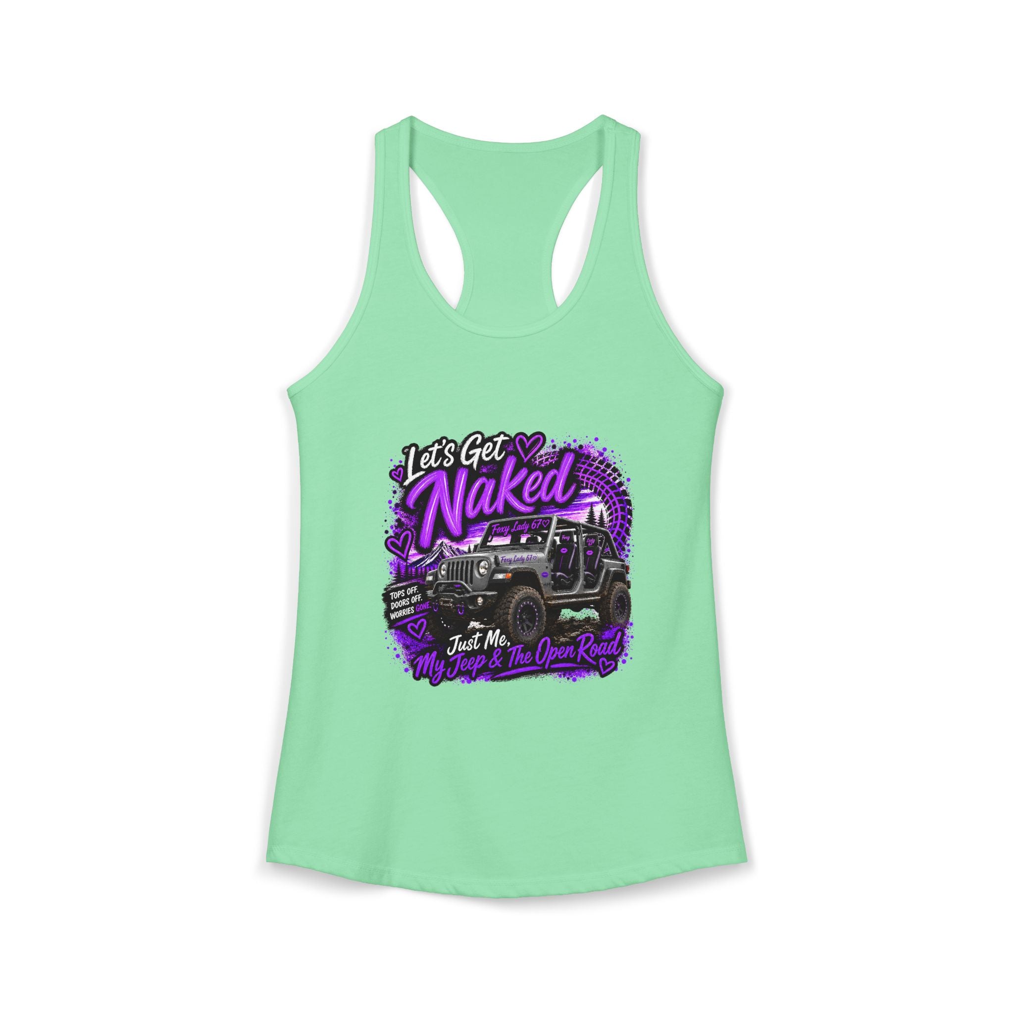 Let's Get Naked Jeep - Women's Ideal Racerback Tank