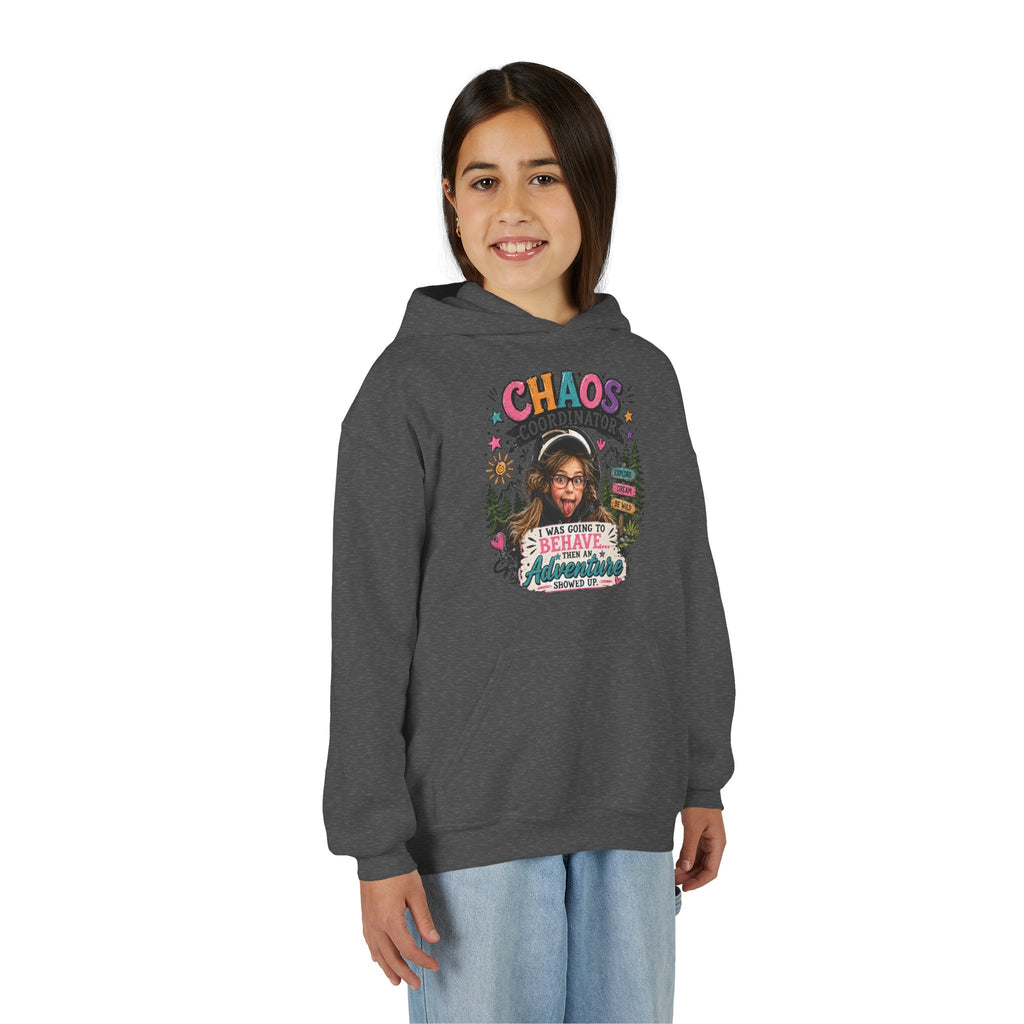 Youth Hoodie - "Chaos Coordinator" Funny Christmas Sweatshirt for Kids