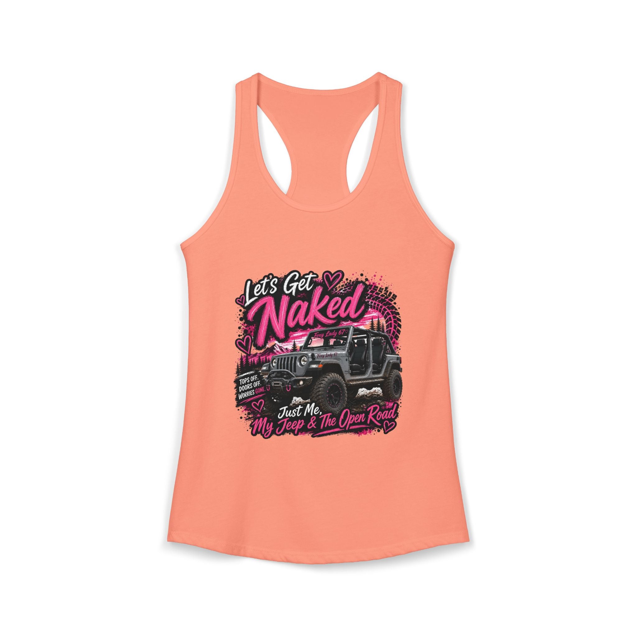 Let's Get Naked Jeep Women's Ideal Racerback Tank