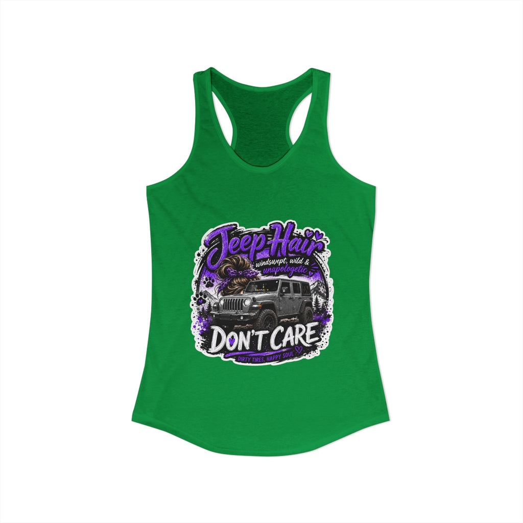 Jeep Hair Don't Care Jeep Women's Ideal Racerback Tank