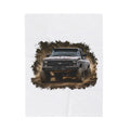 Off-Road Truck Velveteen Plush Blanket – Muddy 4x4 Pickup Graphic Throw