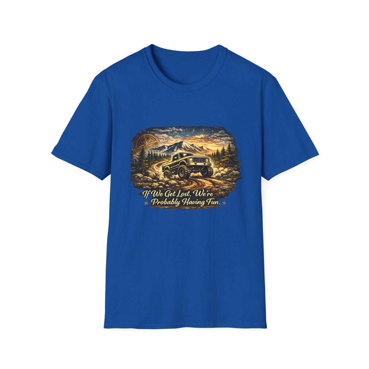Off-Road Adventure T-Shirt – 'We’ve Got Lost, We’re Probably Having Fun' Scenic Truck Tee