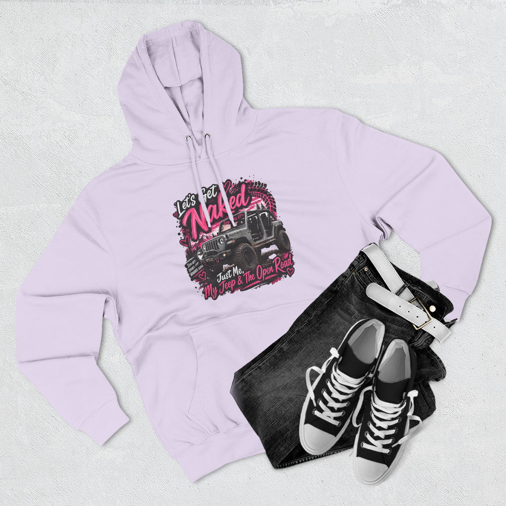 Jeep 'Let's Get Naked' Graphic Hoodie — Off-Road Adventure Pullover
