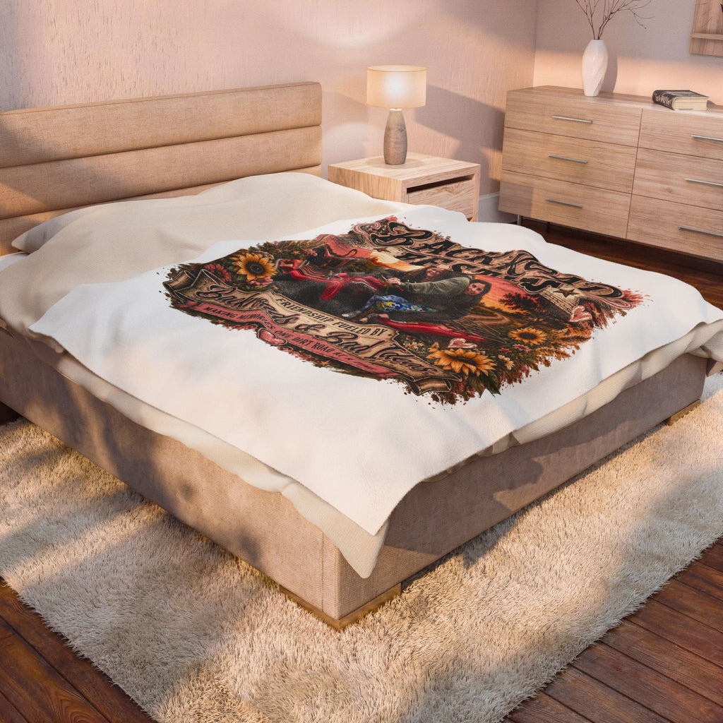 Backroad Besties Velveteen Plush Blanket