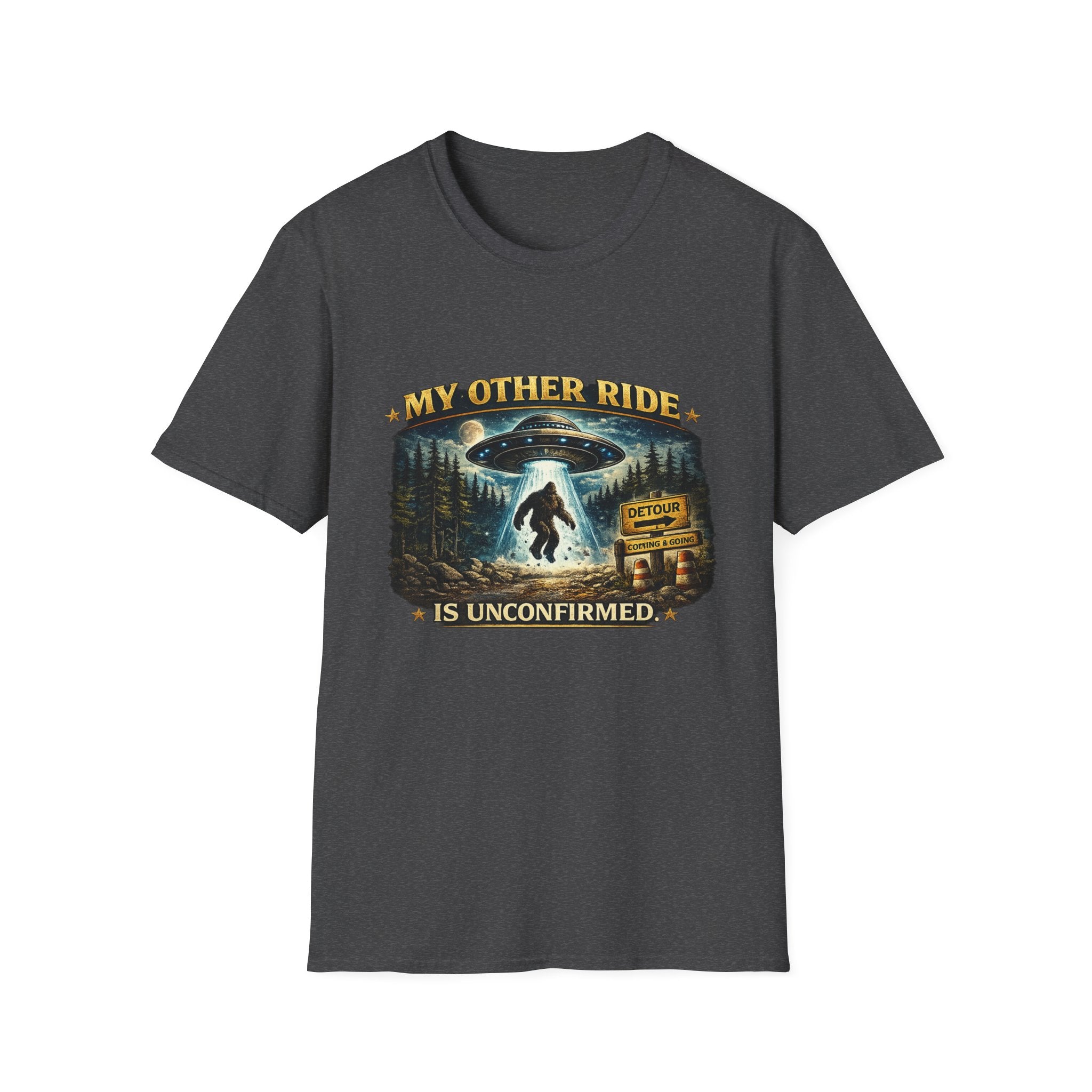 Bigfoot UFO T-Shirt — "My Other Ride" Vintage Alien Abduction Design