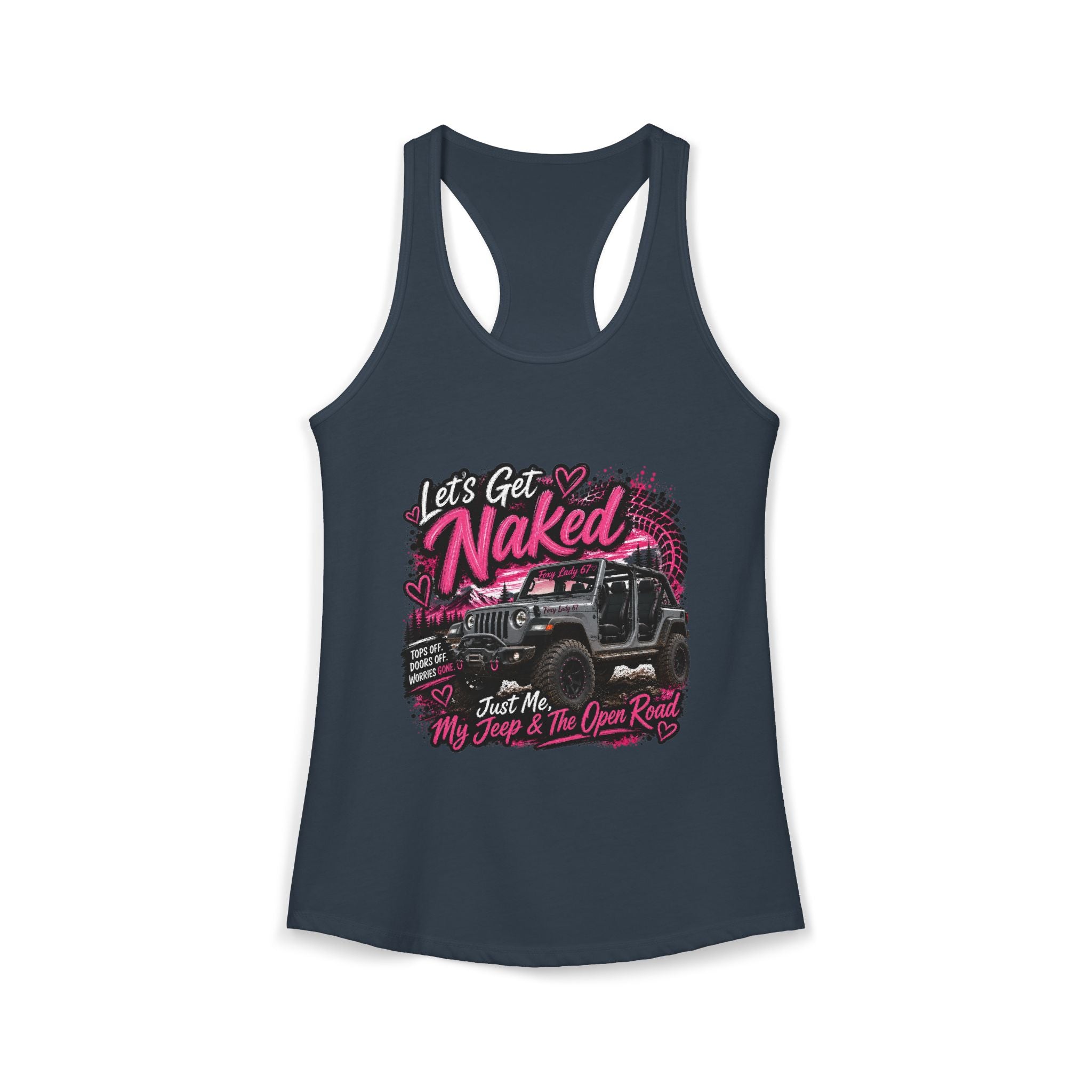 Let's Get Naked Jeep Women's Ideal Racerback Tank