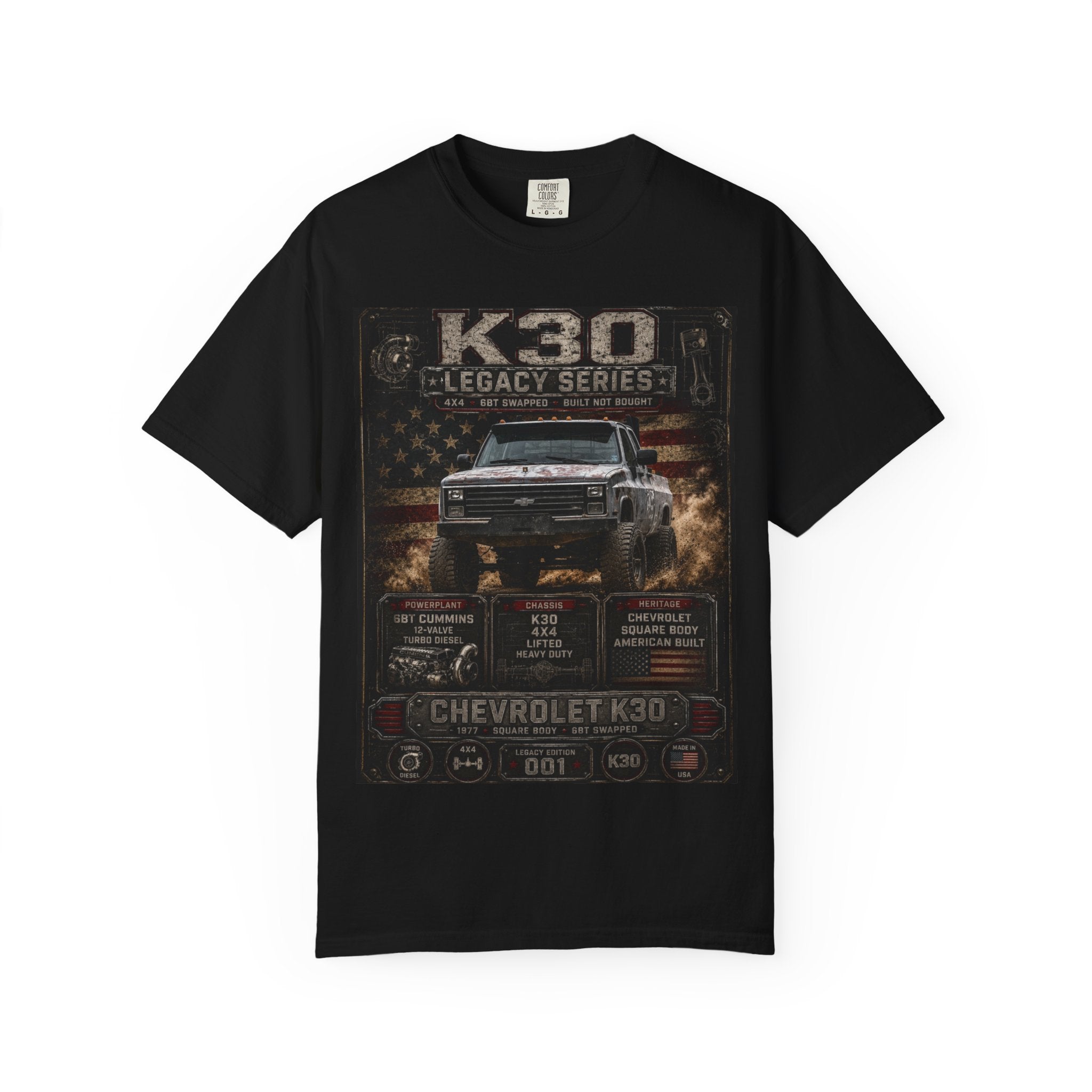 Chevrolet K30 Legacy Series T-Shirt — Vintage Off-Road Truck Graphic