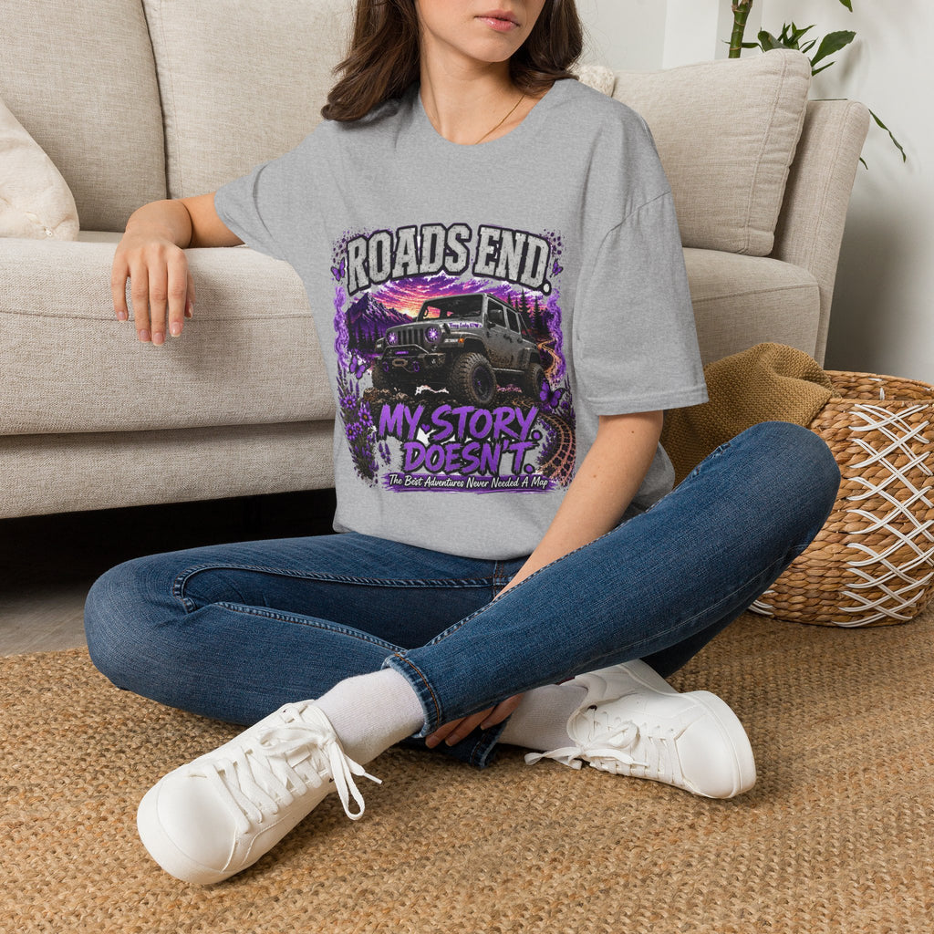Roads End Jeep (Purple) Unisex Softstyle T-Shirt
