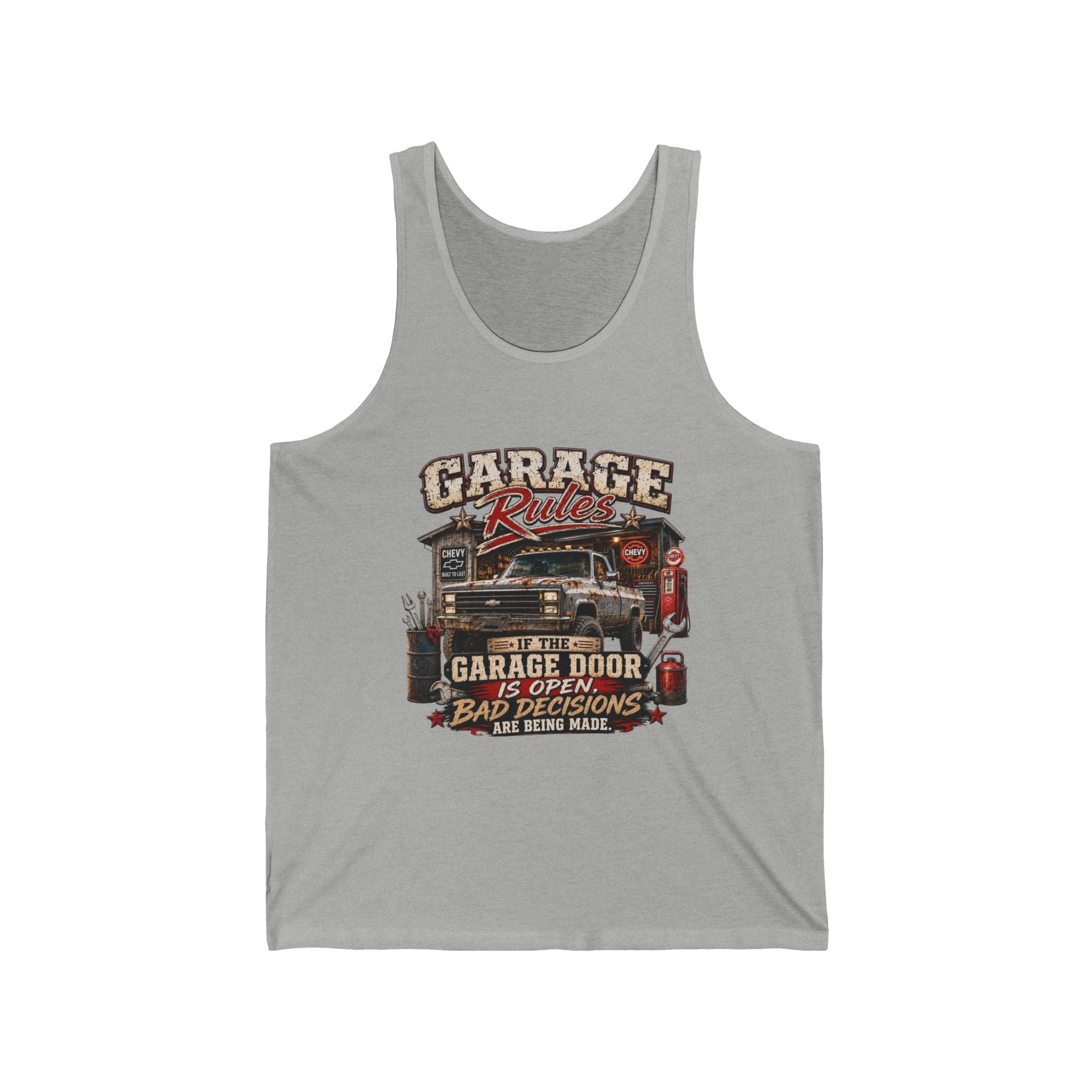 Garage Rules Chevy Truck Jersey Tank