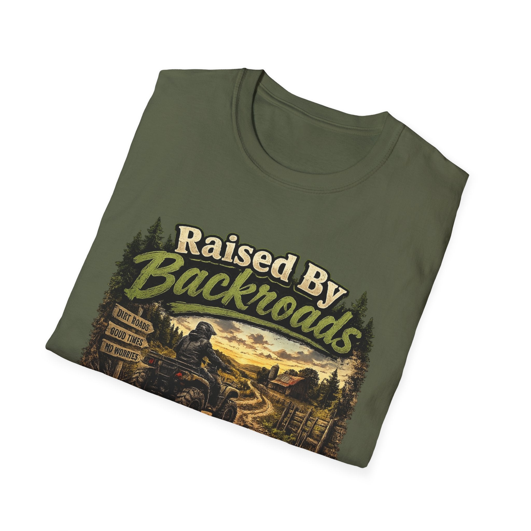 Raised By Backroads T-Shirt — Rustic Country Outdoor Graphic Tee