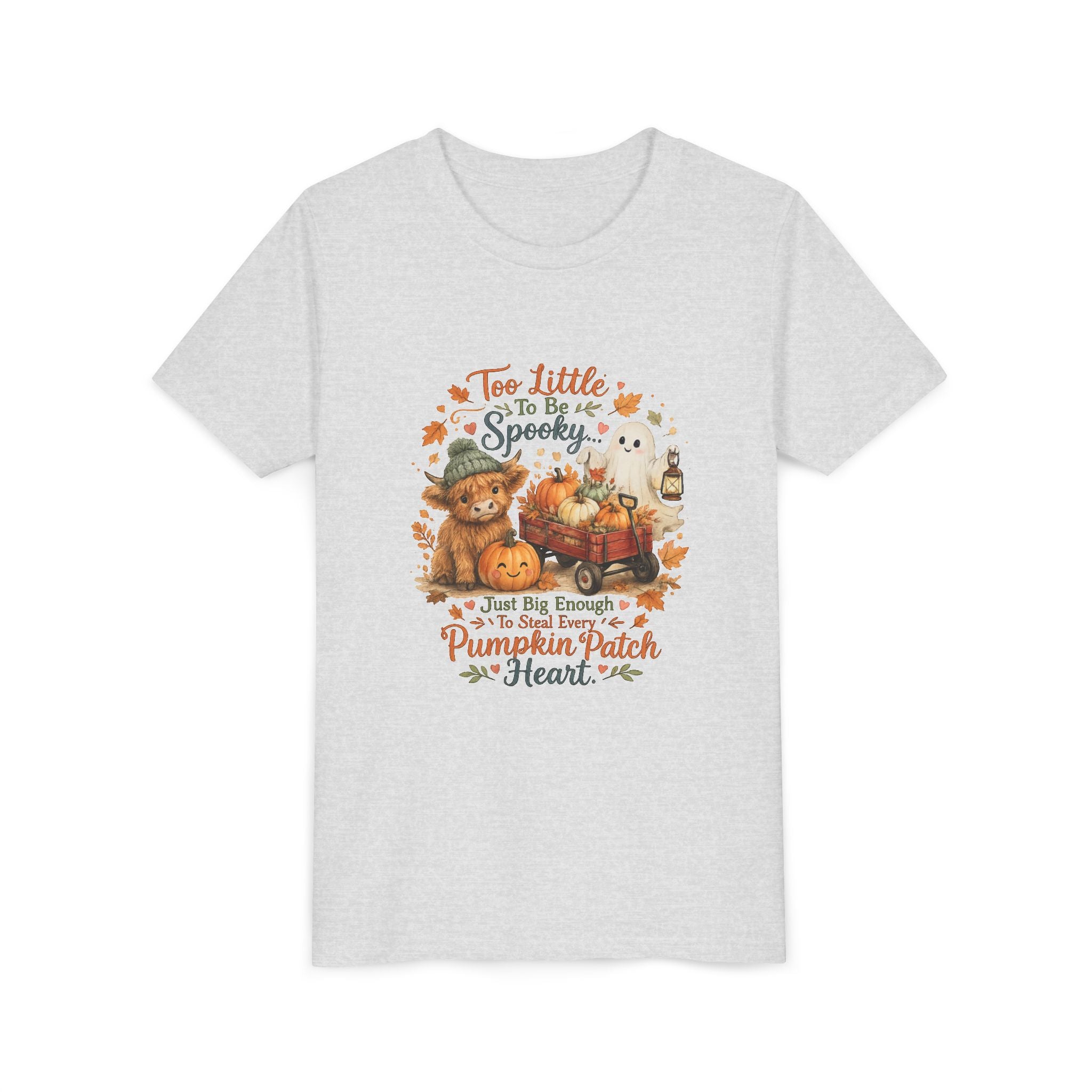 'Too Little to be Spooky, Just Big Enough to Have a Pumpkin Patch Heart' Halloween Fall Kids Shirt — Youth Tee