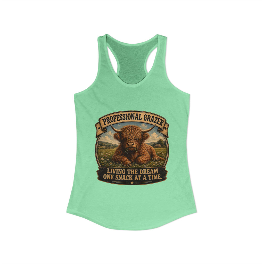 Professional Gazer Highland Cow Women's Ideal Racerback Tank