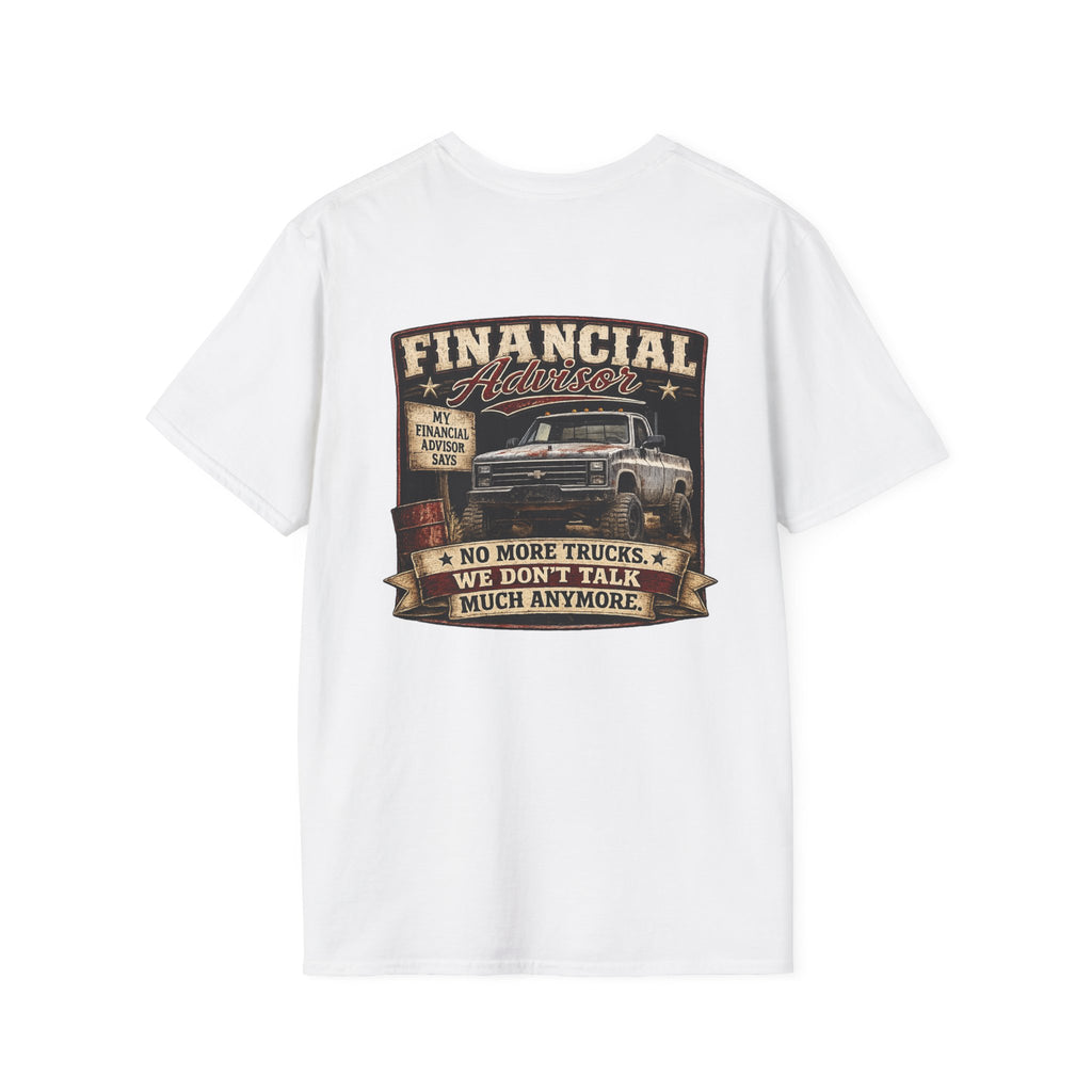 Financial Adviser - Chevrolet K30 Vintage Truck T-Shirt – Retro Chevy K-30 Badge Chest Tee