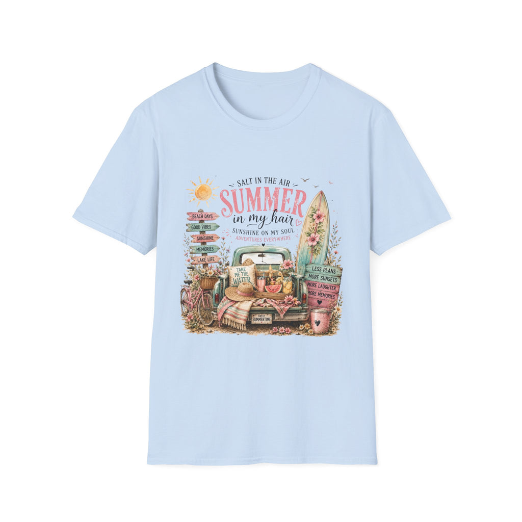 Summer in My Hair T-Shirt — 'Salt in the Air' Beach Vintage Surf Tee
