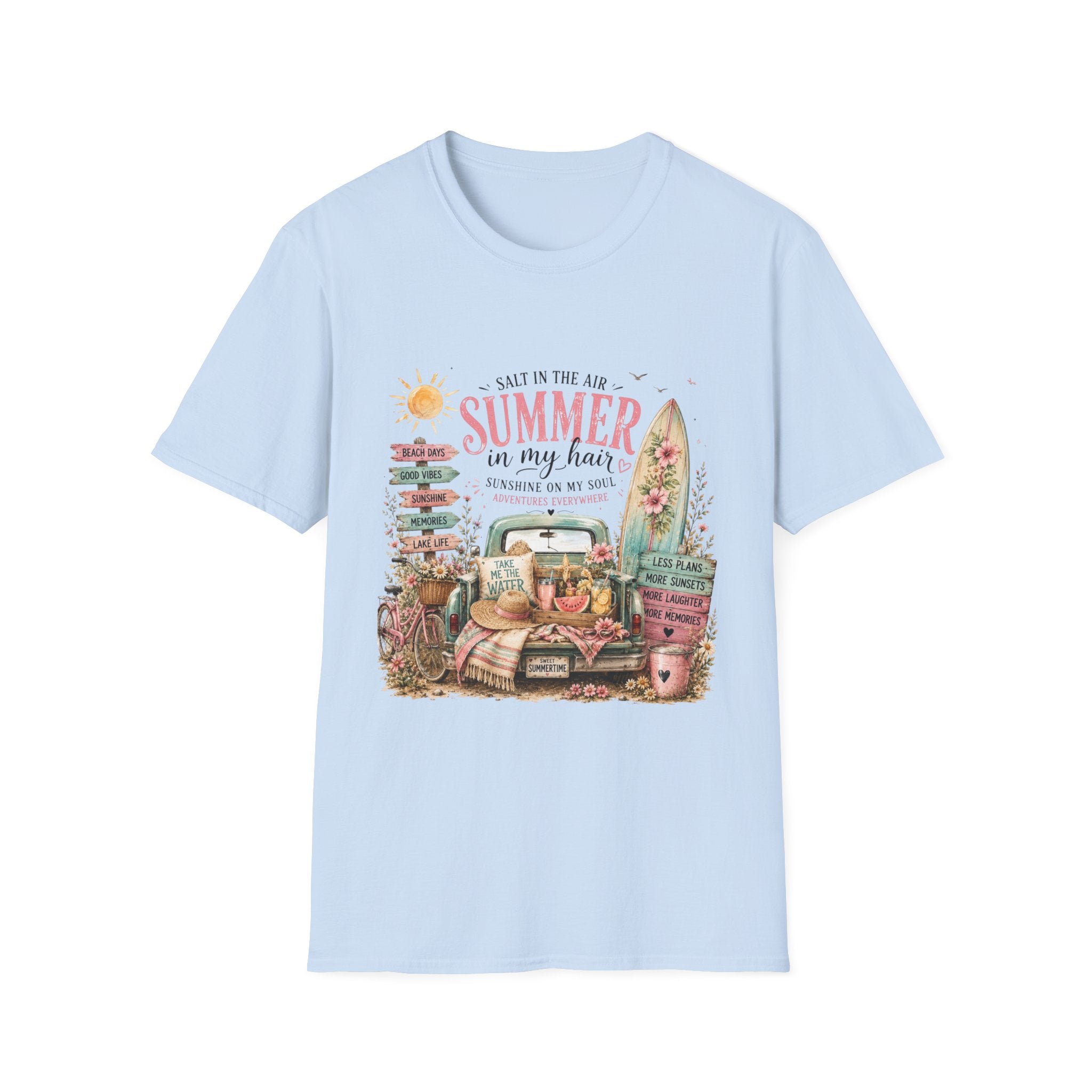 Summer in My Hair T-Shirt — 'Salt in the Air' Beach Vintage Surf Tee