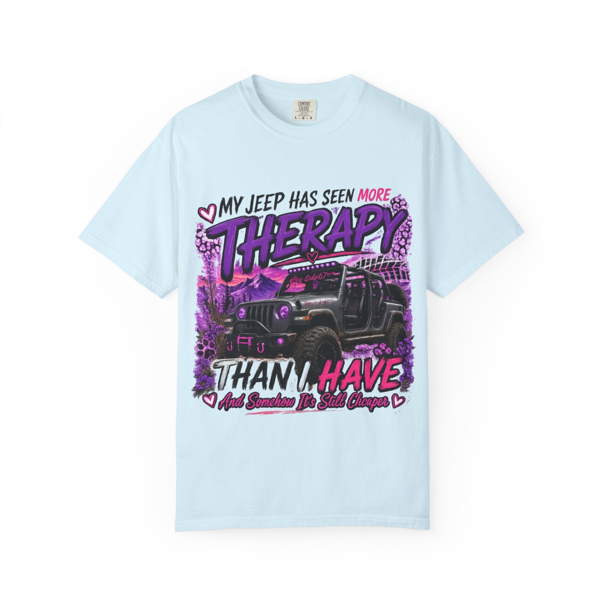 Jeep Therapy T-Shirt — My Jeep Has Seen More Therapy Than I Have Off-Road Tee