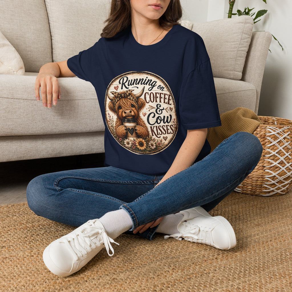 Running on Coffee & Cow Kisses - Unisex Softstyle T-Shirt
